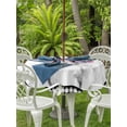 thumbnail image 2 of Easter Outdoor Tablecloth - 60 Inch Round Dining Table Cover, Funny Rabbit Carrots Black White Buffalo Plaid Waterproof Outdoor Table Cloth with Umbrella Hole & Zipper for Picnic/Patio/Party, 2 of 7