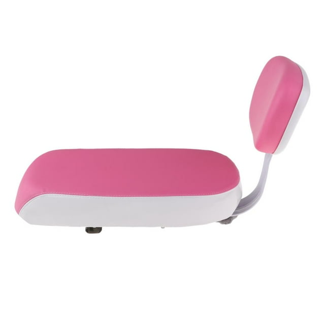 Bike Cycling Rear Seat Saddle Cushion Pad with Back Rest , Pink White