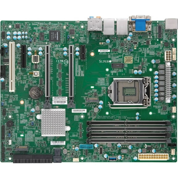 Supermicro X11SCA-F Motherboard - Intel Xeon E-2100/ E-2200 Processor - Single Socket LGA 1151 - Intel C246 Chipset - DDR4-2666MHz - ATX