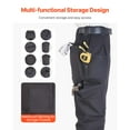 thumbnail image 5 of KFFKFF Flame-Resistant Men's Pants, 9 oz 100% Cotton, Durable Cargo Design with Multiple Pockets and Elastic Waistband, Reinforced Stitching for Welding and Everyday Use, M Size, Black, 5 of 9