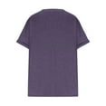 thumbnail image 5 of Plus Size Tops for Womens 2025 Fashion V-neck Solid Color Oversized T-shirt Top, 5 of 7