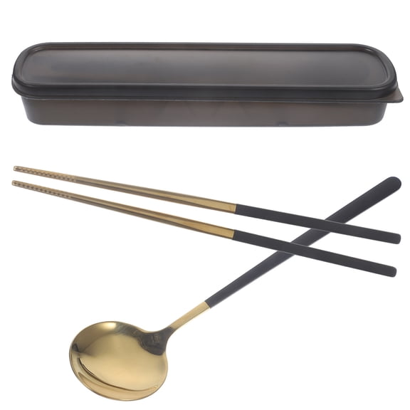 NUOLUX Stainless Steel Spoon and Chopsticks Assorted Color 304 Stainless Home Use Portable