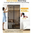 thumbnail image 3 of 【Military-Grade Fiberglass】Magnetic Screen Door Fit 【Door Size 32" x 80"】 Door Screen Magnetic Closure Keep Bug Out, Screen Door Mesh for Front Backyard Patio Door with 3M Tape No Drop, Black, 3 of 5