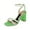 Green, variant on XYD Women Bridal Pearl Strappy Square Open Toe Sandals Block High Heels Buckle Ankle Strap Pumps Dress Prom Cocktail Shoes Size 7 Red