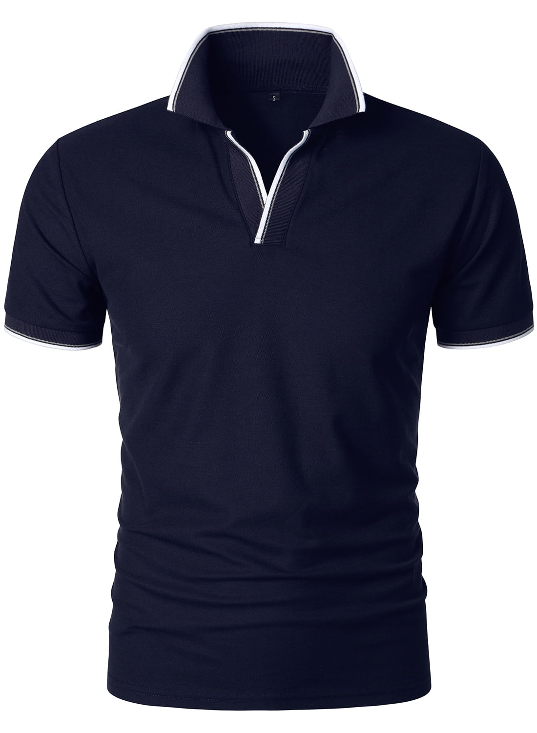 Hood Crew Men's Casual Polo Shirts Short Sleeve Slim Fit Golf Shirts ...