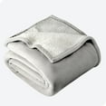 thumbnail image 1 of Bare Home Plush Sherpa Bed Blanket - Fluffy & Soft - Reversible - Lightweight - Twin/Twin XL, Light Gray, 1 of 7