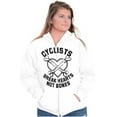 thumbnail image 4 of Cyclists Break Hearts Not Bones Biker Zip Hoodie Sweatshirt Women Brisco Brands M, 4 of 6