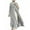 Gray, variant on Fesfesfes Women Dress Loose Solid Color Large Long Sleeve Cardigan Dress Long Sleeve V-neck Dress