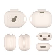 Yucurem Silicone Protective Cover Case with Carabiner for Soundcore C30i (Beige)
