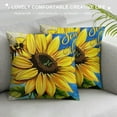 thumbnail image 3 of RUIYC Sunflower Sunshine Decorative Throw Pillow Cover, Spring Summer Home Sweet Home Blessed Porch Patio Outdoor Pillowcase, Fall Farmhouse Couch Cushion Case Decor, 3 of 5