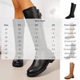 thumbnail image 3 of hopeusnice Side Zipper Low Heel Knee High Boot Round Toe Sole Riding Style Winter Boot Brown 40, 3 of 9
