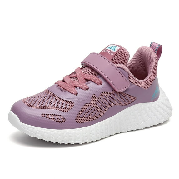 Dannto Boys Girls Running Shoes Kids Strap Tennis Sneakers Non Slip Breathable Athletic Gym Sports Walking Shoes