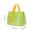 thumbnail image 2 of Uxcell Portable PU Waterproof Insulated Lunch Tote Bag for Office Picnic Outdoor, Light Green Yellow, 2 of 6