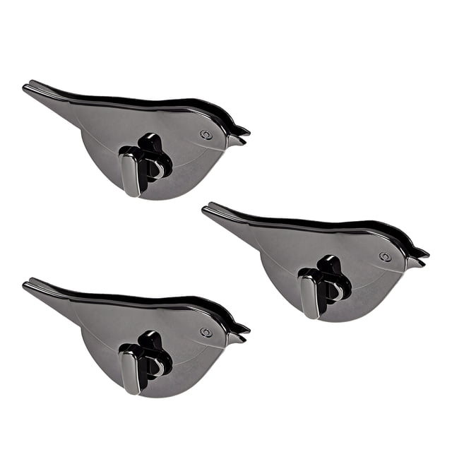 Unique Bargains 3 Sets Bird Purses Twist Lock Clutches Closures for DIY Bag Making, Black