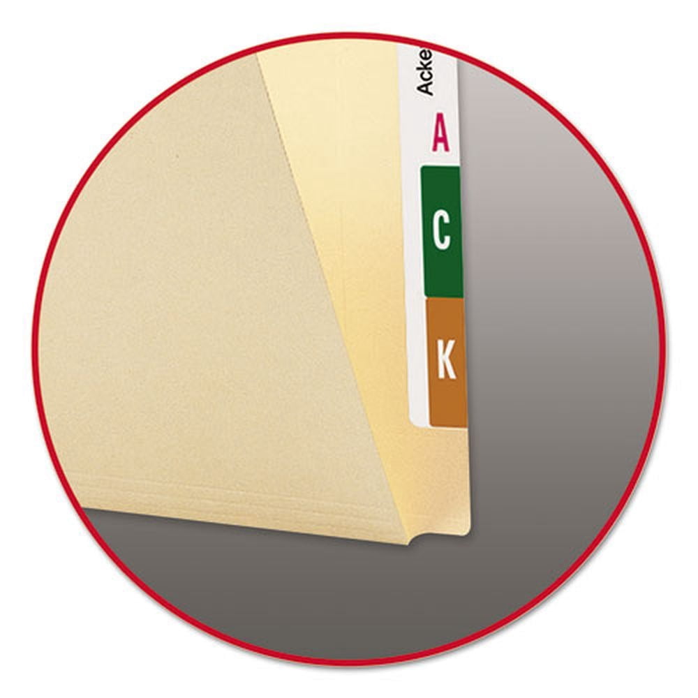 Smead, SMD24250, End Tab File Folders with Extended Tab, 100 / Box, Manila