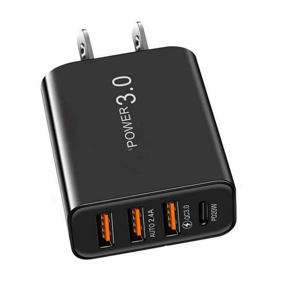 Compact Wall Charger - 3 USB Ports, Lightweight, Portable, and Multifunctional with Overheating Protection