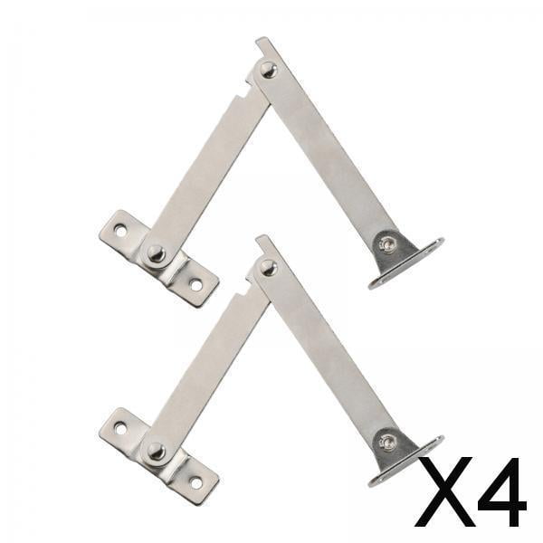 4x Bisagras de Soporte de Tapa, de Sujeción de Solapa, Herrajes para Muebles, Puntal de Elevación de Puerta de Gabinete para Maletas, Joyero D 4 piezas