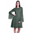 thumbnail image 1 of Moomaya Robe Longue à Manches Longues Imprimée Longueur Genou Robe d'Été Évasée, 1 of 6