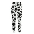thumbnail image 5 of Renewold Cow Print Musical Notes Womens Yoga Pants with Pockets High Waisted Womens Leggings Fashion Exercise Yoga Leggings Lightweight Activewear Printed Ankle Leggings, L, 5 of 8
