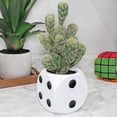 thumbnail image 2 of Esterno 6-Sided Dice Planter Pot; Game Lover’s Resin Gardening Container, 2 of 9