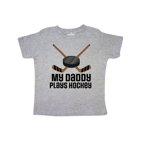 

Inktastic Daddy Plays Hockey Sports Gift Toddler Boy or Toddler Girl T-Shirt