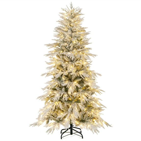 Gymax 6 FT Artificial Christmas Tree w/820 PE PVC Branch Tips & 250 LED Lights