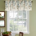 thumbnail image 5 of Green Brown Botanical Valances for Windows, Farmhouse Eucalyptus Leaves Rustic Light Filtering Kitchen Curtains, Rod Pocket Window Valance Curtains for Living Room Bedroom, 42" W x 18" L, 2 Panels, 5 of 9
