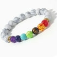 thumbnail image 3 of Love Pearl Unisex, Adult Chakra Pendant Necklace and Howlite Energy Stone Bracelet, 3 of 8