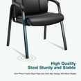 thumbnail image 2 of wOod-it Waiting Reception Guest Set of 2,Conference Room Lobby Padded Arms, Desk Chair No Wheels Executive Office Chair PU Leather Conference Room Chairs, 2 of 5