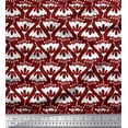 thumbnail image 1 of Soimoi Red Poly Georgette Fabric Artistic Floral Print Fabric by Yard 42 Inch Wide, 1 of 3