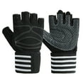 thumbnail image 1 of Sports Gloves Anti-skid Wear-resistant Soft Unisex Body Building Training Sports Mitten for Adult, 1 of 8