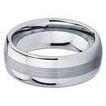 thumbnail image 2 of Silly Kings 8mm Silver Tungsten Carbide Wedding Band Dome Shape Ring Men and Women Comfort Fit (5), 2 of 3