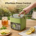 thumbnail image 3 of 2-in-1 Large Capacity Ice Maker & Storage Bin Set, Press Release Ice Cube Tray with Lid & Scoop, Double-Layer 48-Cell Easy Release One-Click Demolding Silicone Mold, Pull-Out Ice Drawer(White), 3 of 3