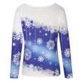 thumbnail image 5 of Lilgiuy Fashion Women Print Long Sleeve Comfortable Breathable V-Neck Shirt Tops Wild Base Tees, 5 of 5