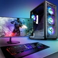 thumbnail image 7 of MUSETEX ATX Mid-Tower Chassis Gaming PC Case 4 RGB Fans Pre-Installed 2 Translucent Tempered Glass USB 3.0 Cable Management/Airflow Gaming Style Windows..., 7 of 7