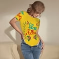 thumbnail image 5 of Balery Women'Sbless This Home Crew Neck Round Neck Short Sleeves Slim Fit Casual Basic Extender Bodysuit Daily Jumpsuit T Shirts-Medium, 5 of 9