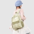 thumbnail image 4 of Cute Aesthetic School Backpack, Spacious Backpack with Pendant, Lightweight Breathable Bookbag for Middle School College (Green), 4 of 5