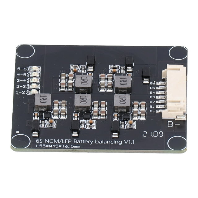 Battery Balancer, Low Power Consumption High Efficiency 0-1.2A Active Equalizer Simple Wiring For Ternary Iron Lithium Batteries 2S,3S,4S,5S,6S