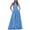 Blue, variant on Idoravan Two Piece Sets for Women Outfit Long Skirts for Women Summer Women's Casual Solid Long Hollow Out Dress with Pocket Sleeveless Round-Neck Vests Blouses Sets Zipper Vest