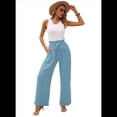 thumbnail image 1 of Pantalones de Salón Anchos para Mujer, Color Azul , Talla XXL, 1 of 8