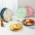 thumbnail image 4 of 3/4 Compartments Plate Kitchen Tableware Adults Divided Fat Reducing Plate Portion Control Dinner Fruit Salad Plate Food Tray 09, 4 of 6