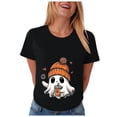 thumbnail image 5 of mgoYE Halloween Tshirts Women Halloween Shirts Crew Neck Loose Tee Tunic Tops Woman Tshirts Size L, 5 of 8