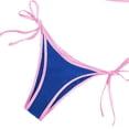 thumbnail image 4 of Stamzod Triangle Bikini Sets for Women Two Piece Drawstring Bathing Suits High Cut Cheeky Swimsuit Summer Beach Swimwear Blue-1 L, 4 of 5