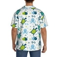 thumbnail image 3 of Kdxio Men's Hawaiian Shirt for Men Short Sleeve Shirt Cartoon Sea Creatures Summer Casual Holiday Beach Button Down T-Shirts, 3 of 7