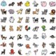 thumbnail image 2 of 100 Pcs Cute Animal Stickers, Vinyl Waterproof Stickers for Laptop, Bumper, Skateboard, Water Bottles, Computer, Phone, 2 of 5