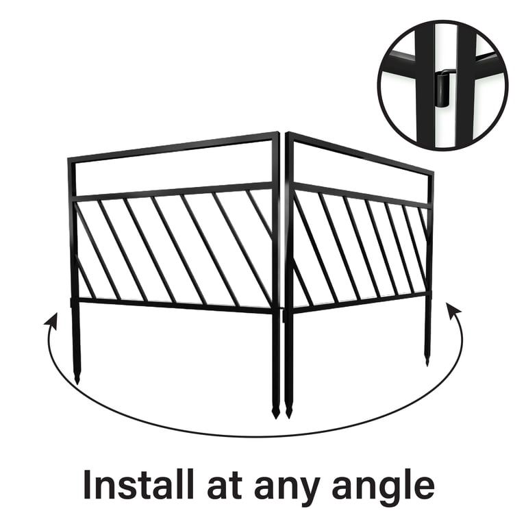 Expert Gardener Garden Border Edging, Steel Diagonal Design photo 6
