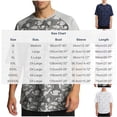 thumbnail image 3 of TEAJOPSUU Men's Casual Print T-Shirt Raglan Style Lightweight & Breathable Quick Dry Short Sleeve For Outdoor Travel & Everyday Casual Wear Blue, 3 of 5