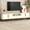 White+Gold, variant on Black TV Stand with Open Shelf, Cable Hole / Keep Living Space Tidy for 85" TVs