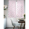 thumbnail image 5 of Sheer Curtains 72 Inches Long, Pink Spring Floral Light Filtering Window Curtains for Living Room/Bedroom, Summer Botanical Elegant Rod Pocket Voile Sheer Curtain Drapes, 52"W x 72"L, 2 Panels, 5 of 8