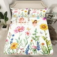 thumbnail image 2 of Feelyou Spring Flower Floral Bed Sheets, Fairy Tale Elf King Sheets, Cute Cartoon Butterfly Sheet Set, Ultra Soft Bedroom Decor, 4pcs, 2 of 7